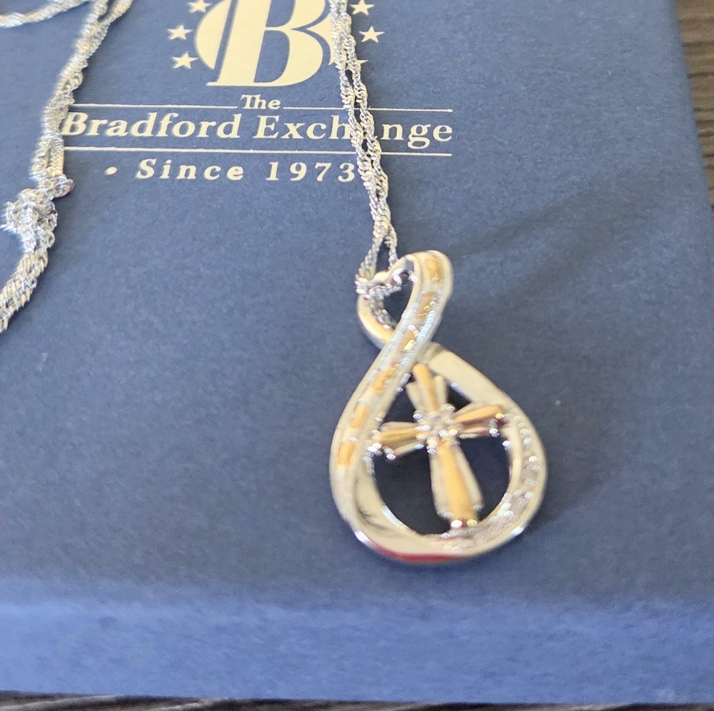 Bradford Exchange Footprints in the Sand Infinity Necklace